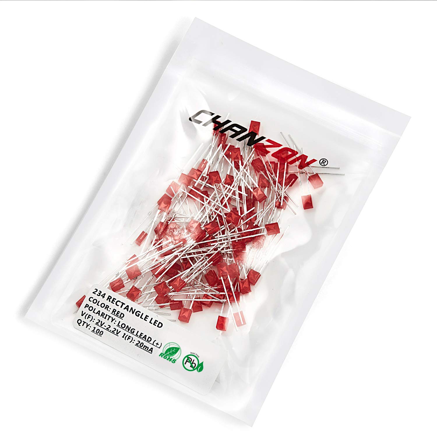 Amazon.com: Chanzon 100 pcs 2x3x4 Red Diffused LED Diode Lights