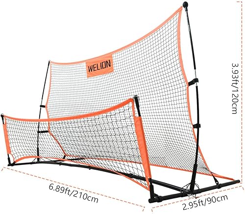 Miniatura 3 de Morimoe Red de rebote de fútbol, doble lado, mejora las habilidades múltiples, bolsa de transporte