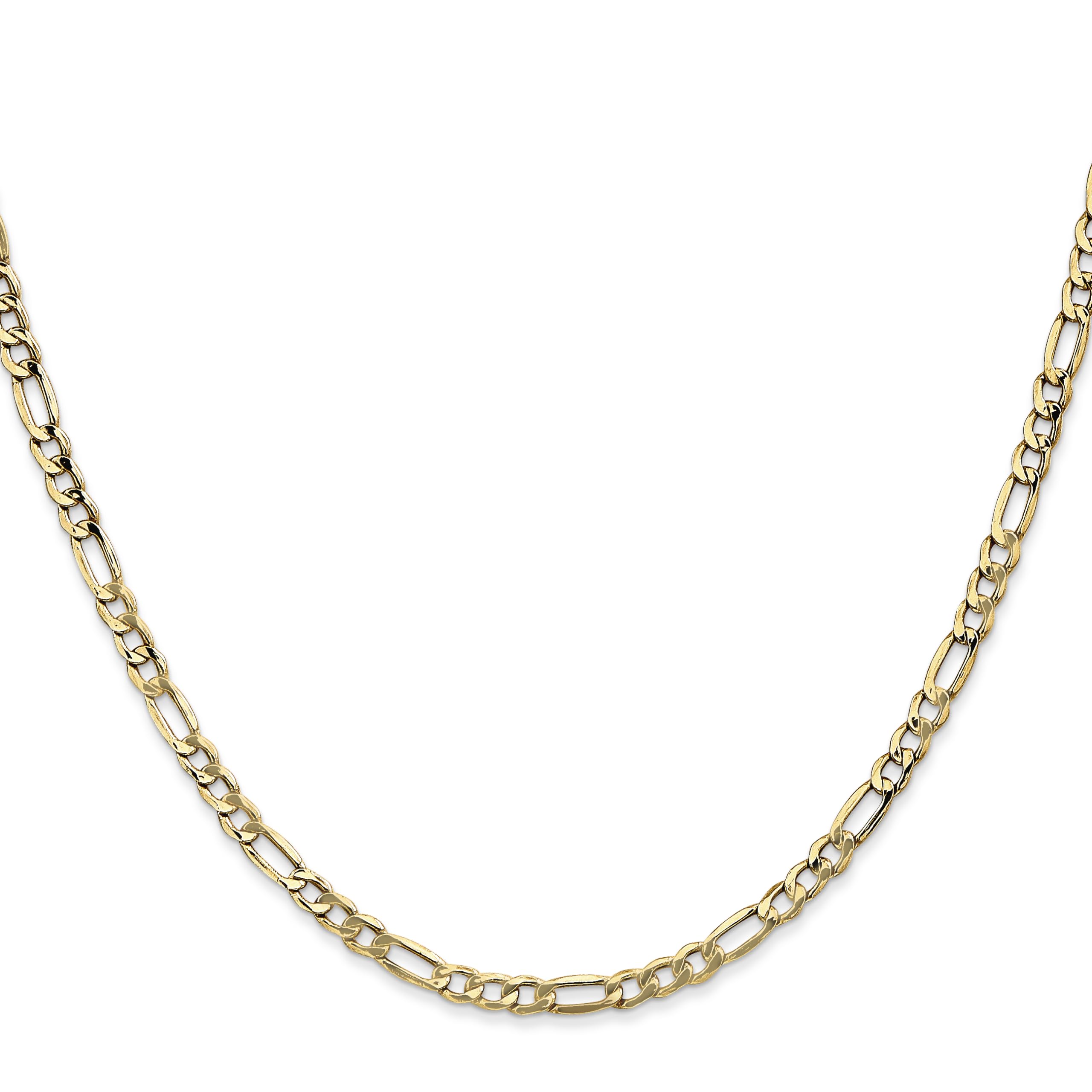 IceCarats 10K Solid Yellow Gold 3.5mm Figaro Link Chain Necklace