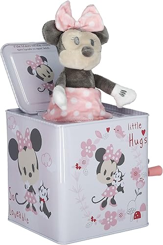 Disney Baby Minnie Mouse Jack-in-The-Box - Juguete musical para bebés, color rosa