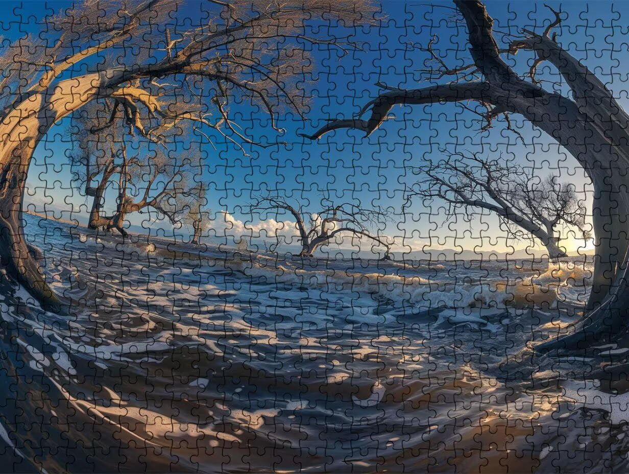 Puzzle 1000 sztuk dla dorosłych, puzzle artystyczne z drzewem wodnym, rodzinne kreatywne hobby dla dorosłych, najwyższej jakości drewniane układanki, do gry edukacyjnej wyzwanie zabawki R4KH-822