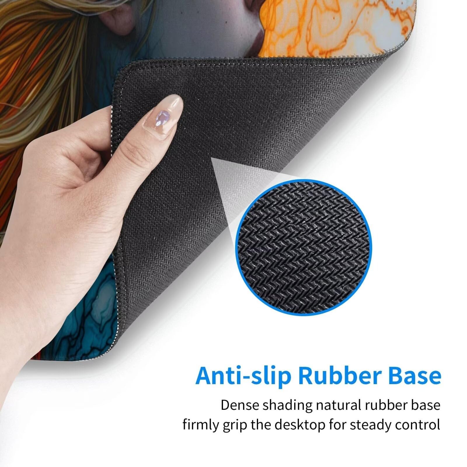 Tappetino Mouse, Tappetino Mouse Gaming Grande XXL 1500x800x3mm Tappetino Scrivania Mouse Pad, Base in Gomma Antiscivolo, Bordi Cuciti,Lavabile, Mousepad per Ufficio e Gaming (bellezza) R-498