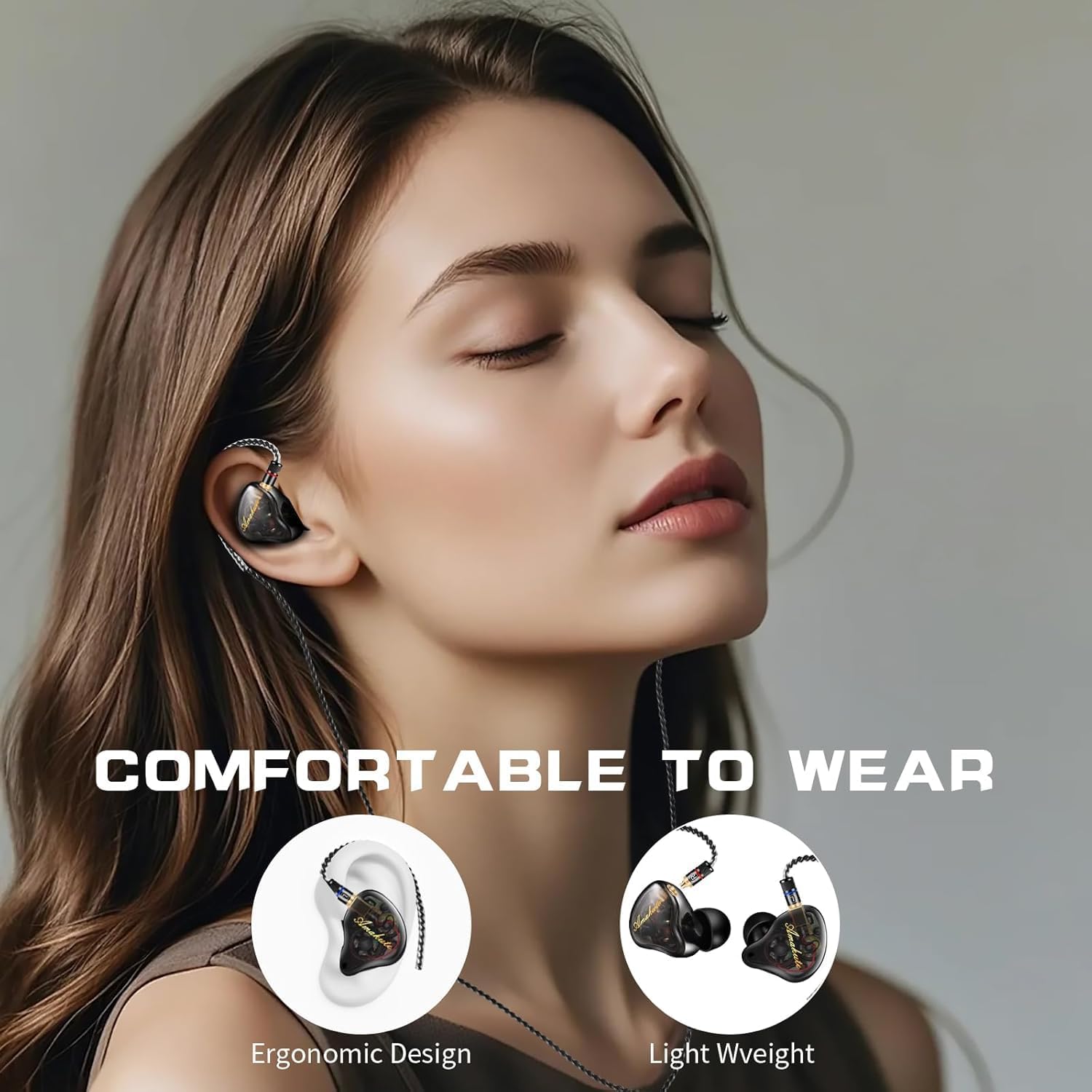 DEMAKE in Ear Monitor with Detachable Silver-Plated Type-C Cable image 5
