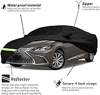 Vista 2 de YIXIN Funda impermeable para automóvil Lexus ES ES300 ES330 ES350 ES300 ES300h 2012-2026, ajuste personalizado, correa 100% impermeable a prueba