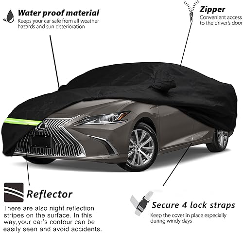 Miniatura 2 de YIXIN Funda impermeable para automóvil Hyundai Veloster 2011-2023, ajuste personalizado, correa 100% impermeable a prueba de viento y bandas de