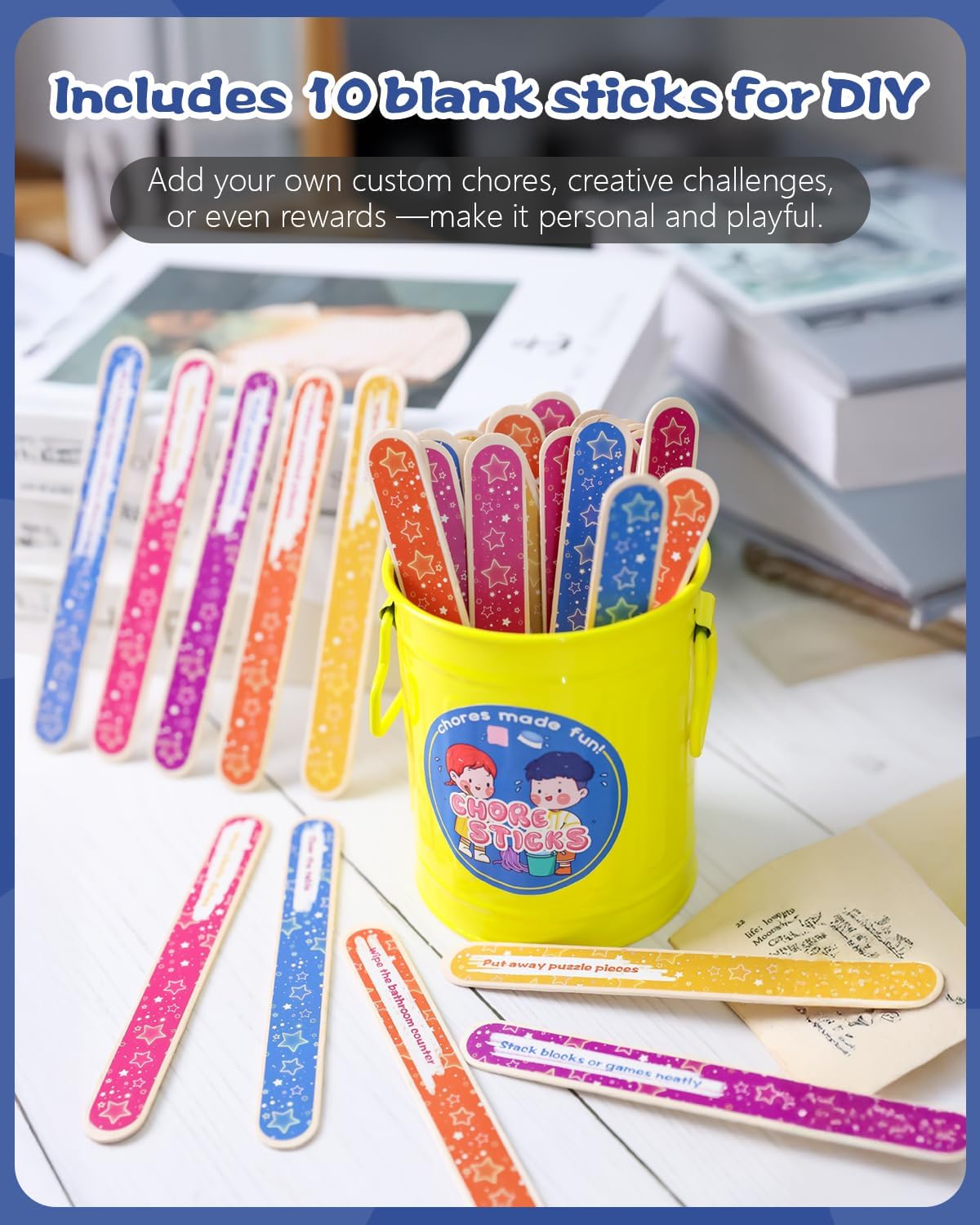 Chore Sticks for Kids, Beyond Boring Chore Charts - A Fun, Rewarding Way to Tackle Housework Together