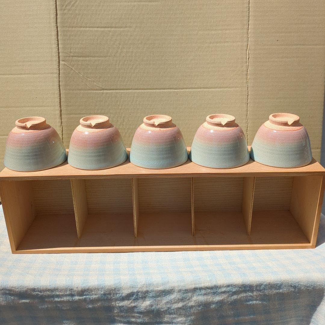 Amazon | 伝統工芸 萩焼 椿窯 天鵬山 湯呑5個セット | ノーブランド品 