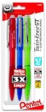 Pentel Twist-Erase GT (0.7mm) Mechanical Pencil, Assorted Barrel Colors, Color May Vary, Pack of 3 (QE207BP3M) – view 2
