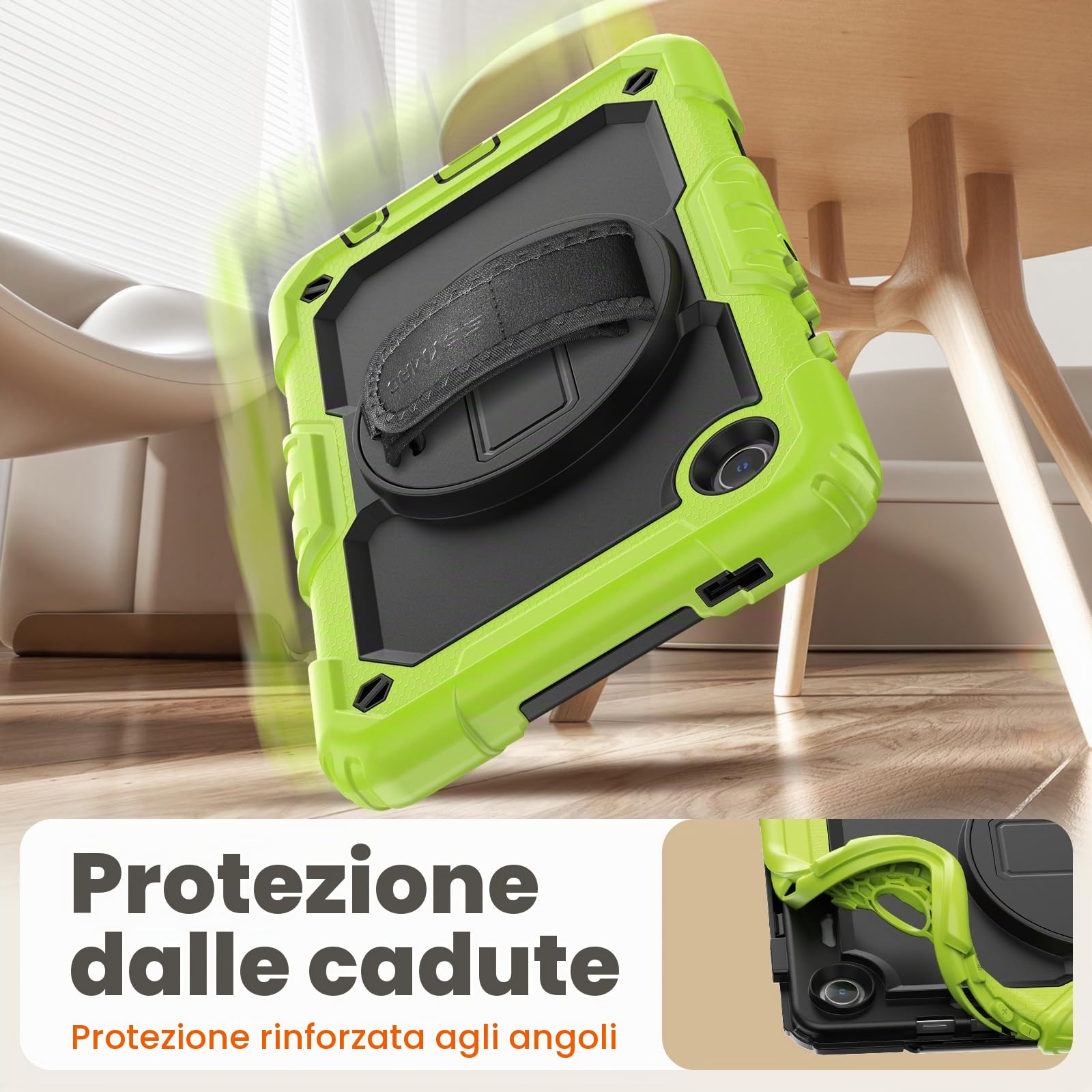 SEYMAC Cover per Samsung Galaxy Tab A9-8,7 Pollici 2023, Verde