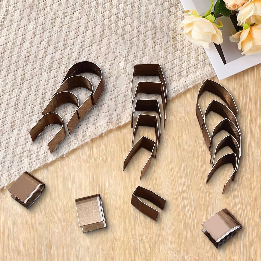 1 Box 18Pcs 18 Styles Leather Belt End Punch Set Stainless Steel Round Pointed Square Special Shape Corner Cutting Punches Tool for DIY Crafting Leatherworking Beginners Experts