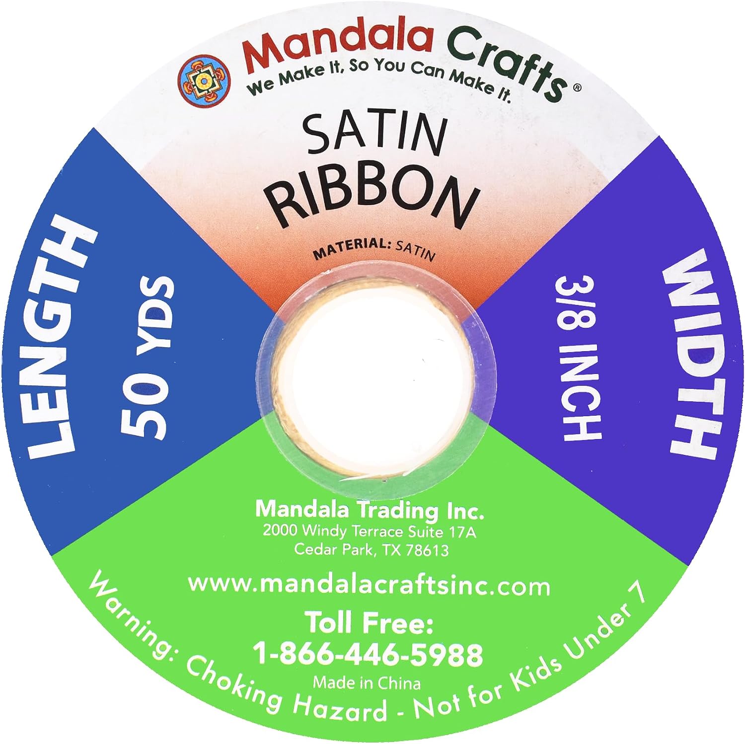 Mandala Crafts Maroon 3/8 Inch Satin Ribbon for Crafts, 50 Yards image 4