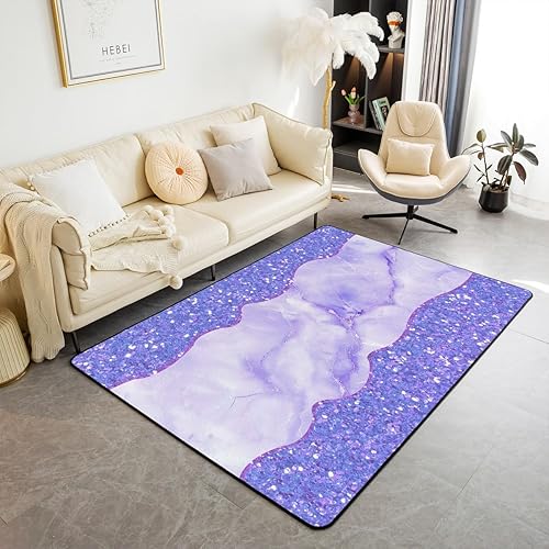 Miniatura 18 de Alfombra de área de rayas coloridas 3D abstracta naranja verde marrón líneas antideslizante para niños, adolescentes y adultos, moderna alfombra