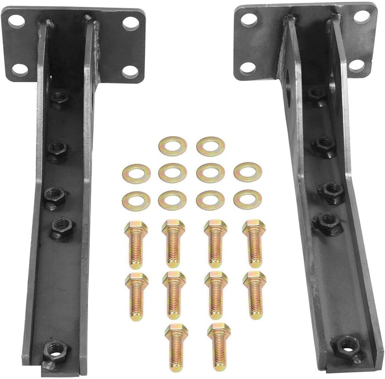 CogitoErgoSum 2pcs Bumper Support Retainer Bracket Rear Side Steel Bare Steel for Jeep for Cherokee 1986-200 Included-Mounting Hardware 2-Number of Brackets FF1JCX2URBBS