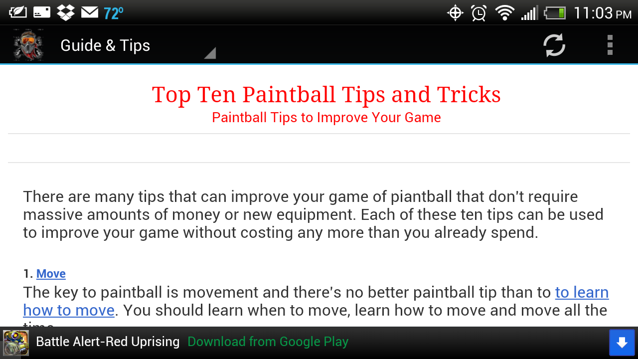 Paintball Nation App on the Amazon Appstore