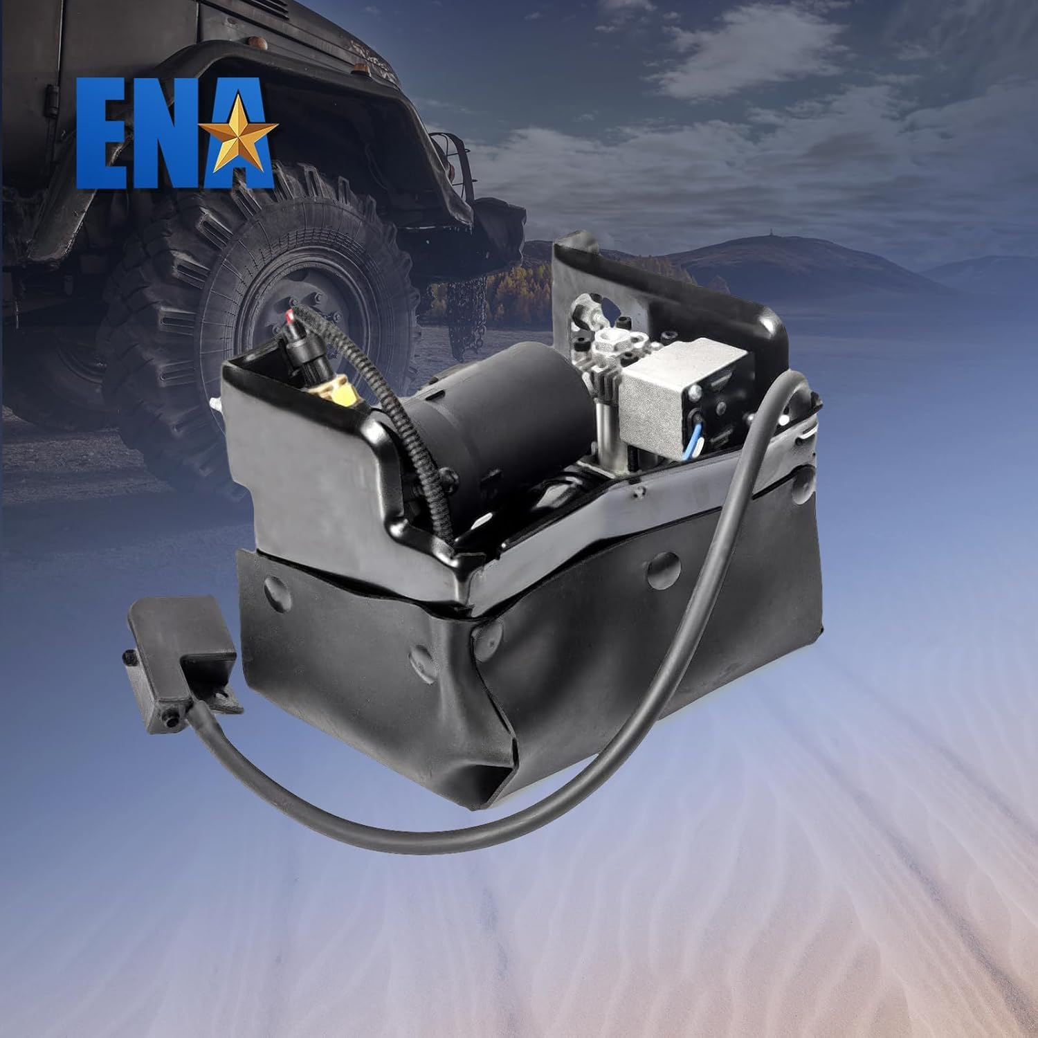 ENA Air Suspension Compressor Pump Compatible With Cadillac Chevrolet GMC 2001-2020 Escalade ESV EXT Suburban 1500 V8 6.2L 5.3L 6.0L 4.8L 5.7L Replacement For 15056494 15070878 15101577