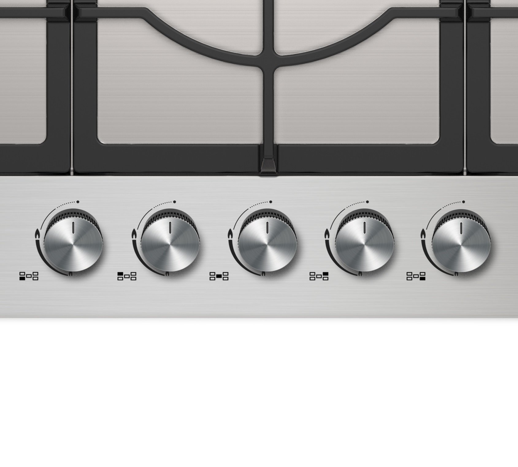 Cookology GH755SS Kitchen Hob 75cm Builtin 5 Burner Gas Hob in