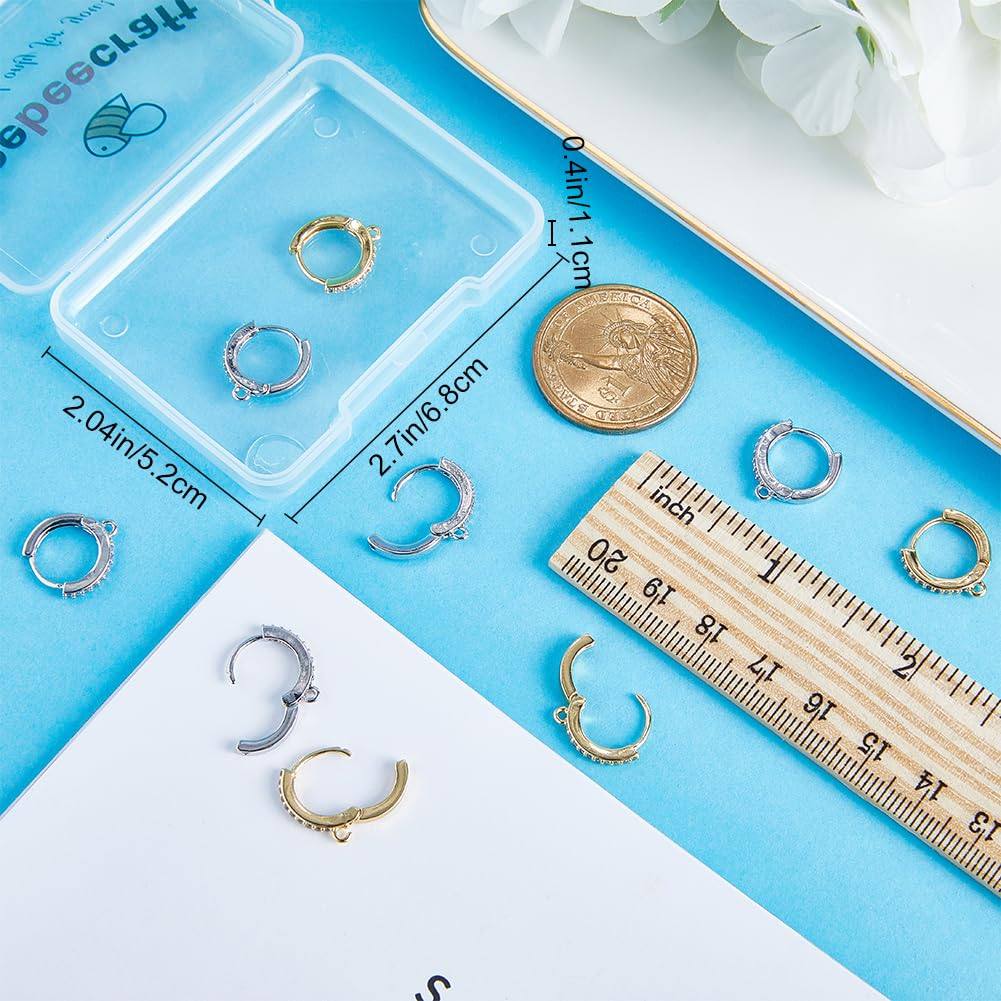 BENECREAT 10Pcs Rvs Huggie Hoop Oorbel Haak Sieraden