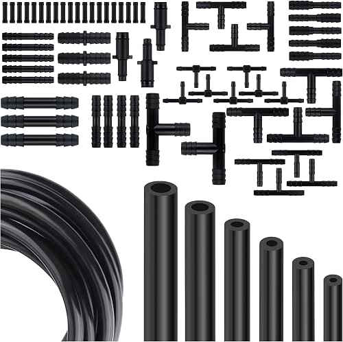 Multipurpose Vacuum Line Kit,6PCS 5Ft Vacuum Hose Automotive+64PCS Vacuum Line