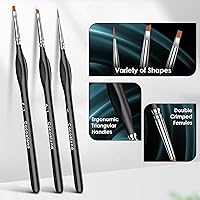 Vista 3 de Miniature Paint Brushes,15Pcs Small Fine Tip Paintbrushes, Micro Detail Paint Brush Set, Triangular Grip Handles Art Brushes Perfect for Acrylic