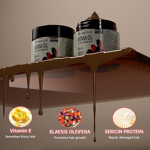 Miniatura 6 de Aceite puro de batana crudo para el crecimiento del cabello, fórmula Dr. Sebi sin refinar de Honduras, promueve el grosor del cabello para hombres y