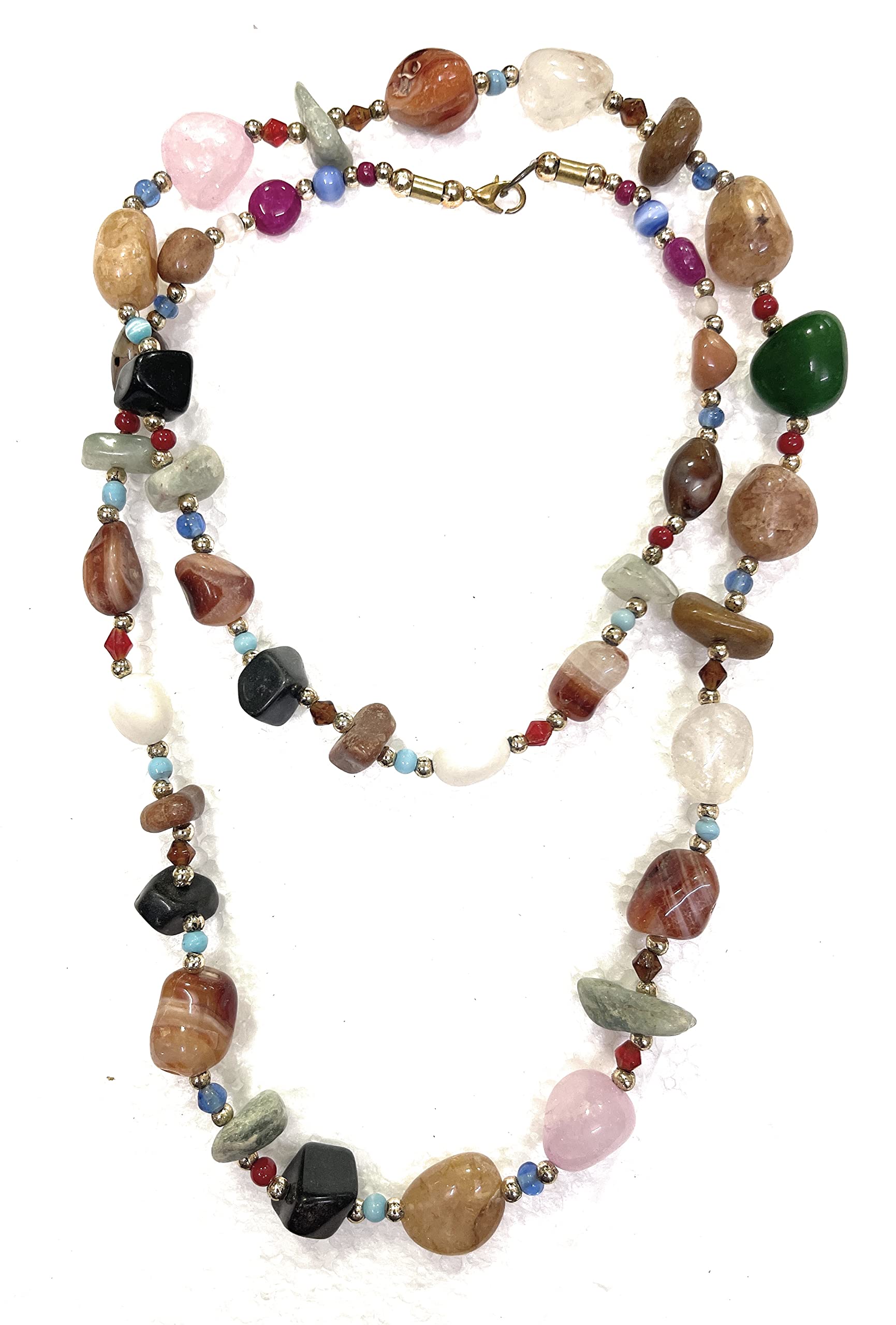 AGAAS ENTERPRISES Agate Stone Long Necklace Multicolour Bead Mala Reiki Jewellery Set for Women and Girls -Multicolour (B0D2HMFYLQ) Amazon Price History, Amazon Price Tracker