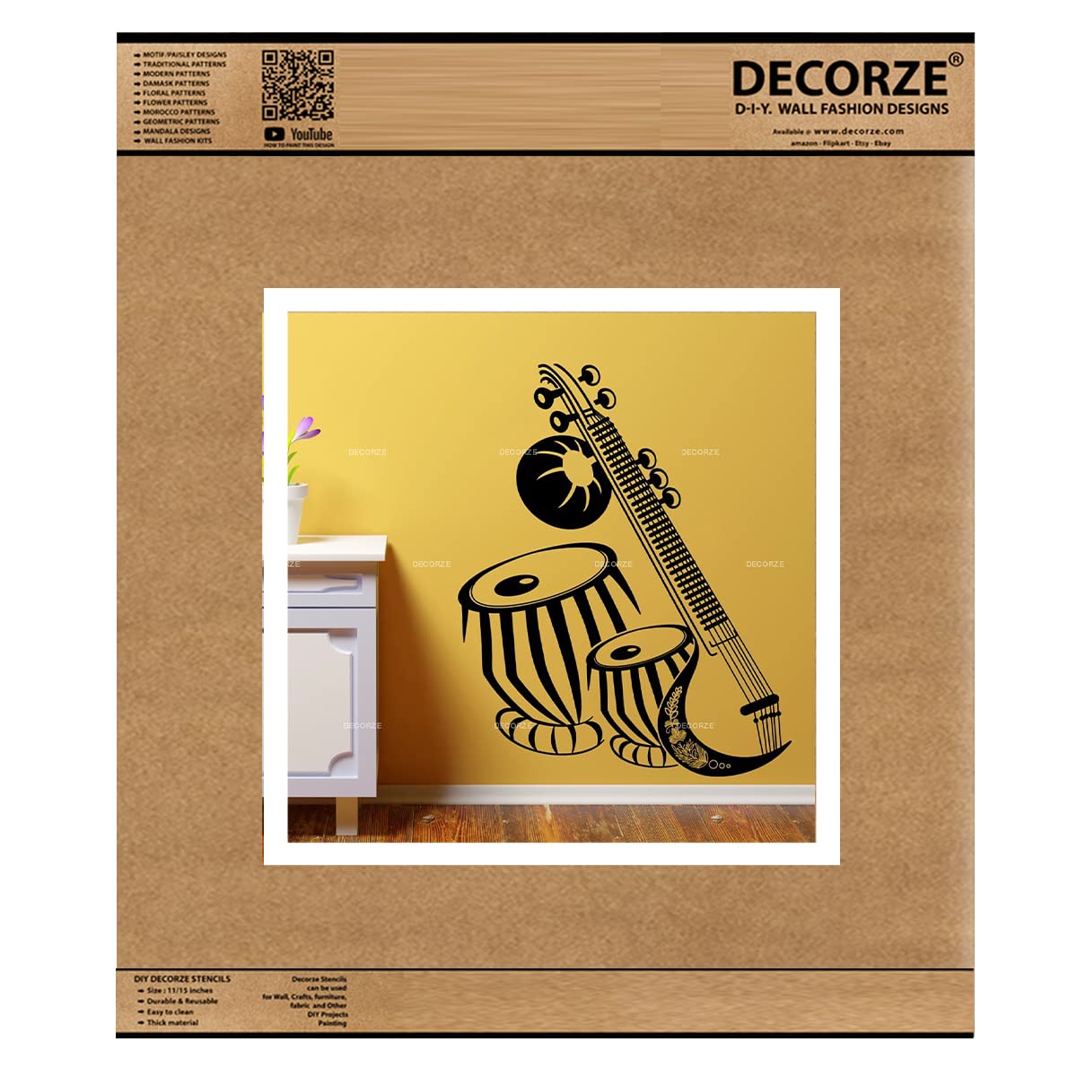DECORZE Beautiful Design Wall Stencils Suitable for Home |Decoration Home Wall Décor|Living Room Bedroom Painting Ideas(DWS- 90) (B0BWS76JKQ) Amazon Price History, Amazon Price Tracker