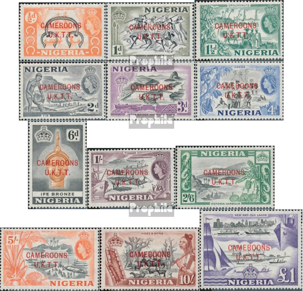 Prophila Collection Kamerun - Brit. Treuhand 1-12 (kompletne wydanie.) po świeżej ** MNH 1960 Nigeria z nadrukiem (znaczki pocztowe dla kolekcjonerów) żegluga morska/statki