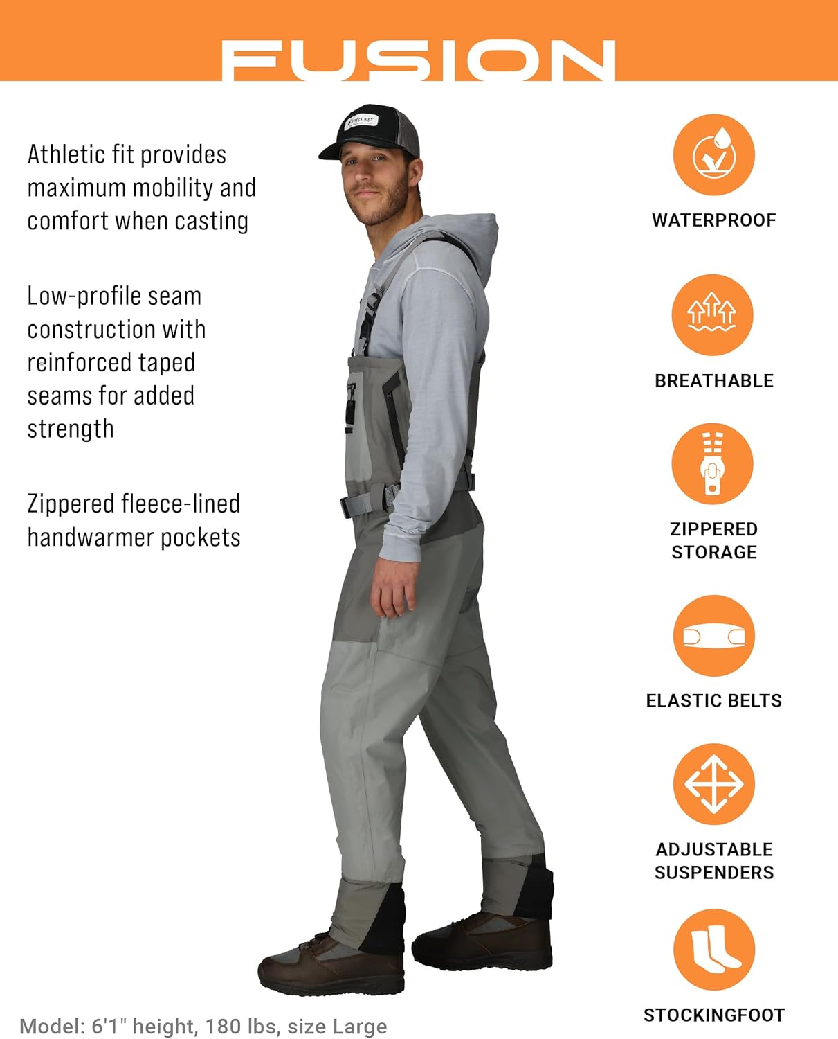 FROGG TOGGS mens Fusion Breathable Stockingfoot Chest Wader