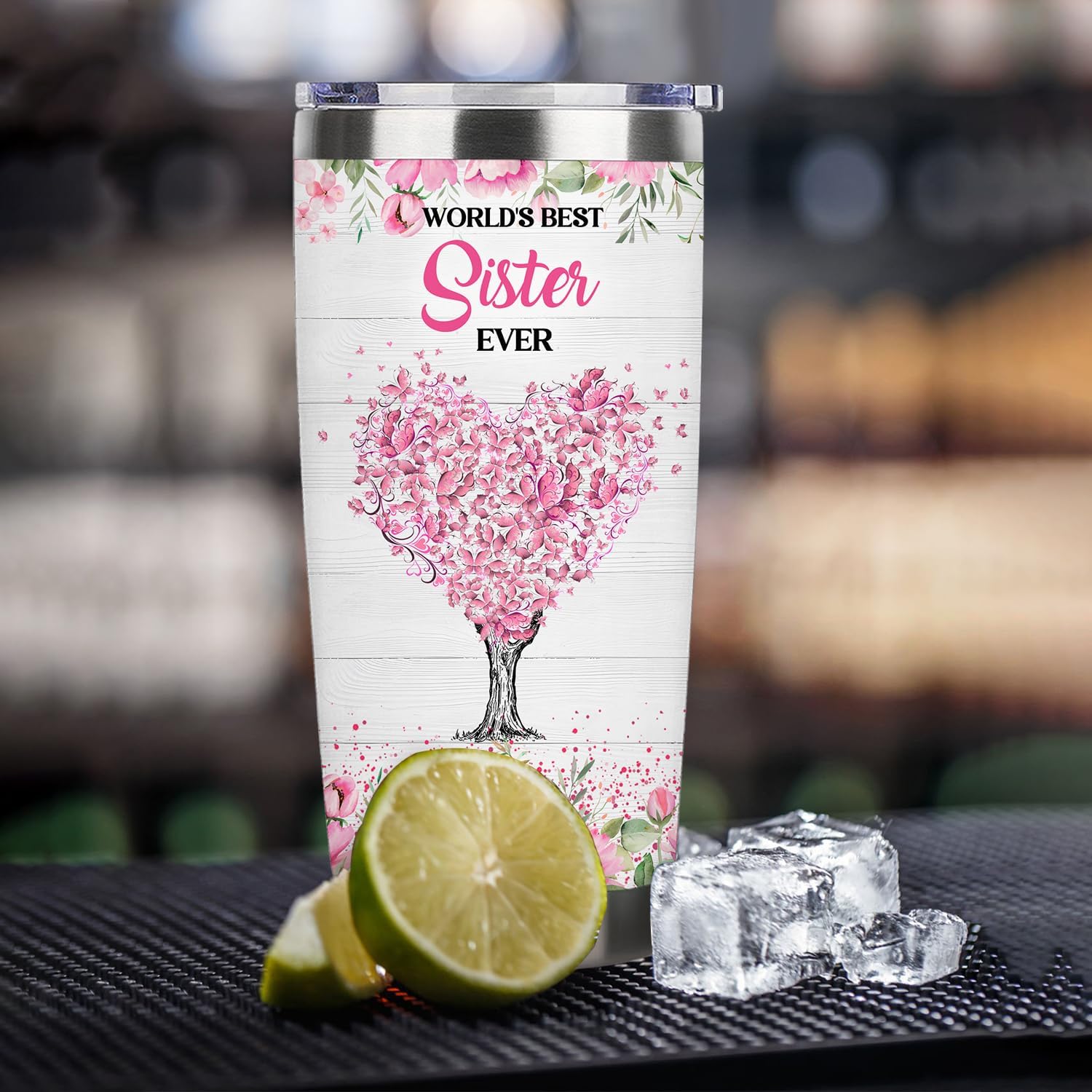 Sister Tumbler for Sisters Gift -20 oz Coffee Cup Sisters Gifts from Sister/Brother,Ideal Sister Birthday Gift - Image 2