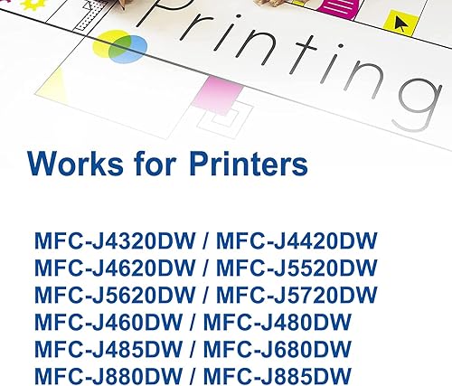 Miniatura 2 de Paquete de 5 cartuchos de tinta compatibles para Brother LC203 LC-203 para impresoras multifunción MFC-J4320DW, MFC-J4420DW, MFC-J4620DW,