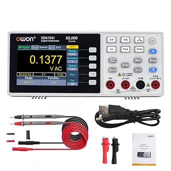 OWON XDM1041 USB / RS232 Digital Multimeter 55000 يحسب دقة عالية عالمية درجة حرارة سطح المكتب متر متعدد مع شاشة LCD 3.7 بوصة