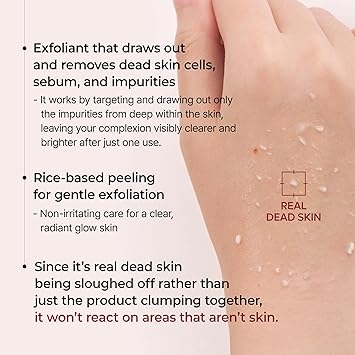 Dr.Melaxin Peel Shot Exfoliating Black Rice Ampoule 2.7 fl.oz - Rice Water AHA BHA Niacinamide Serum for Dead Skin Cells, Blackheads and Pores, Glass Skin Glow, Korean Skin Care Exfoliant