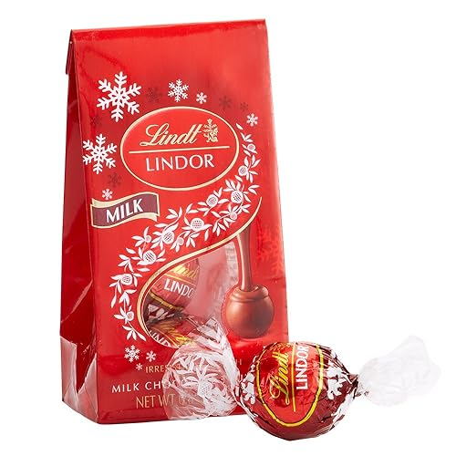 Vista 92 de Lindt LINDOR - Trufas de chocolate amargo con leche de avena, trufas de chocolate sin lácteos con centro de trufa suave y derretida, 5.1 onzas