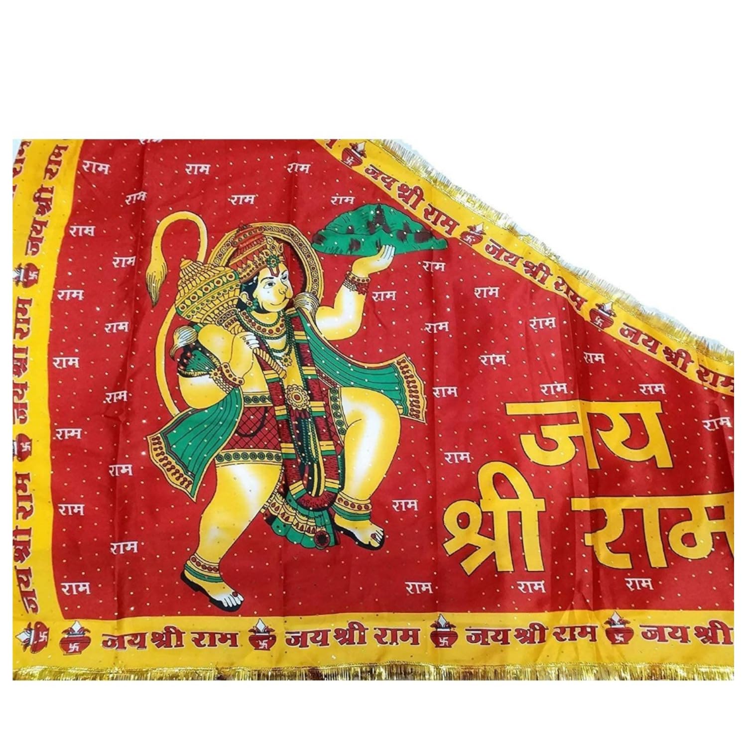 DOKCHAN Jai Shree Ram Hanuman Printed Flag Triangle Outdoor Flag (37inch) (B0CTHSQ6MK) Amazon Price History, Amazon Price Tracker