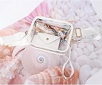 Vista 8 de Pequeña bolsa cruzada transparente para mujer, aprobada para estadios, bolsas transparentes para conciertos, eventos deportivos, festivales