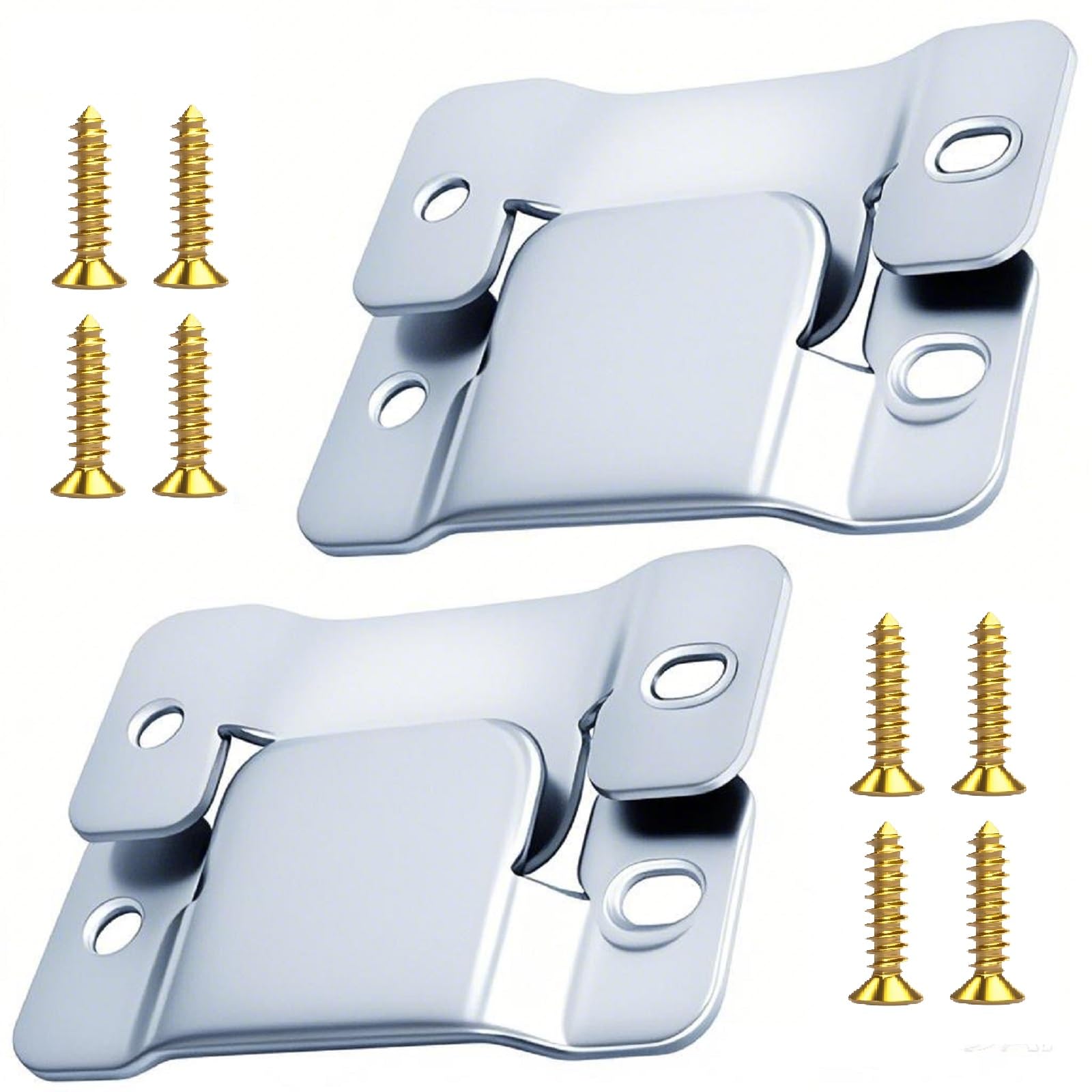 Merrian Living Sectional Couch Connector, Sofa Interlocking Connector, 4 Pcs Pack, Couch Replacement Parts, Flush Mount Bracket with Screws.
