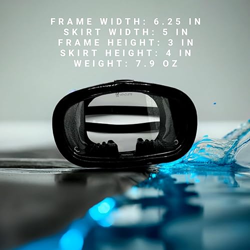 Miniatura 6 de ATACLETE Máscara de buceo Bermudas Máscara de guerra de especificaciones de la USAF, máscara de buceo de alto volumen para apnea, esnórquel y pesca