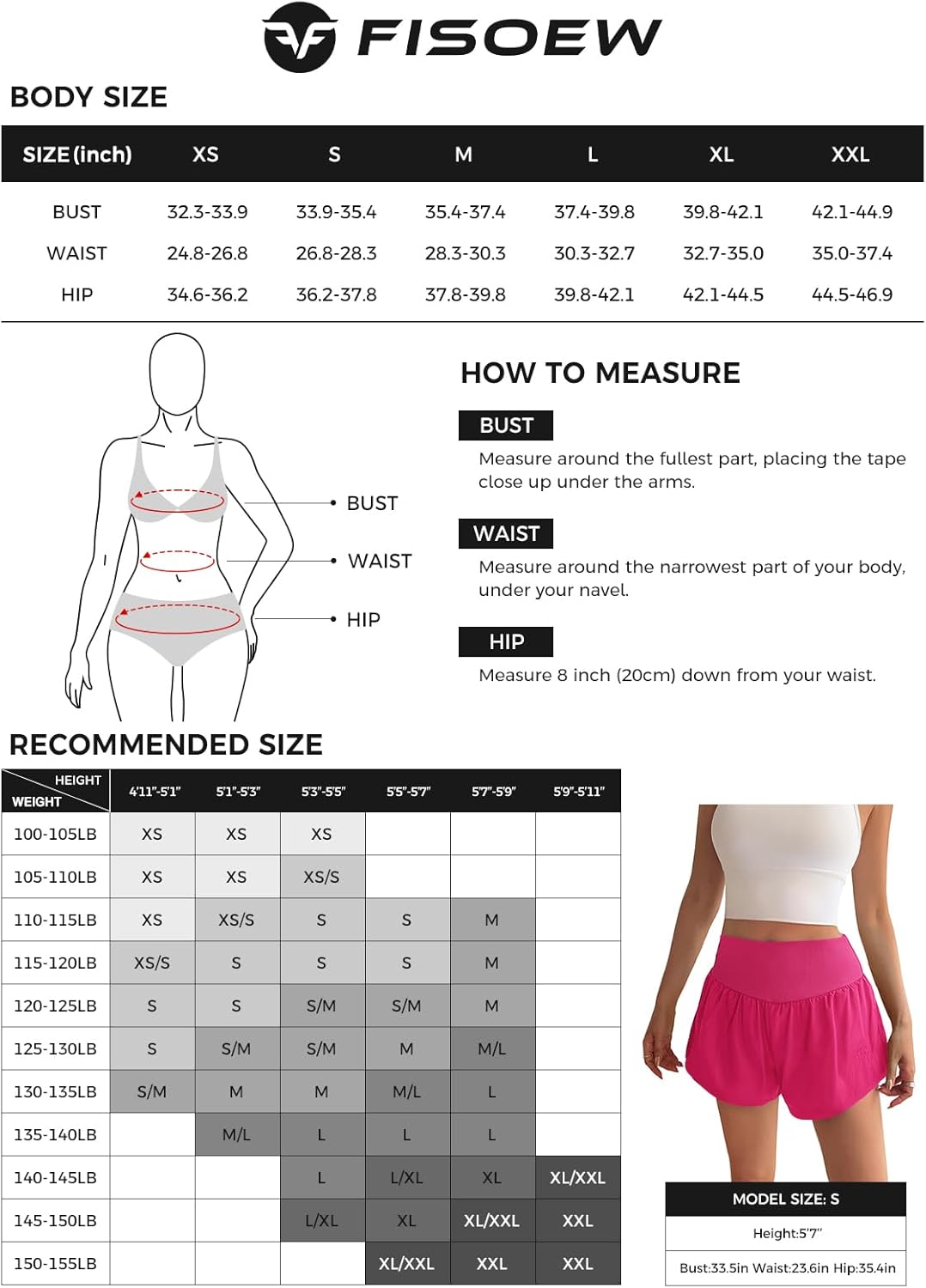 Fisoew Womens Running Shorts Workout Elastic High Waisted Loose Fit 2 in 1 Gym Yoga Biker Shorts - Image 8