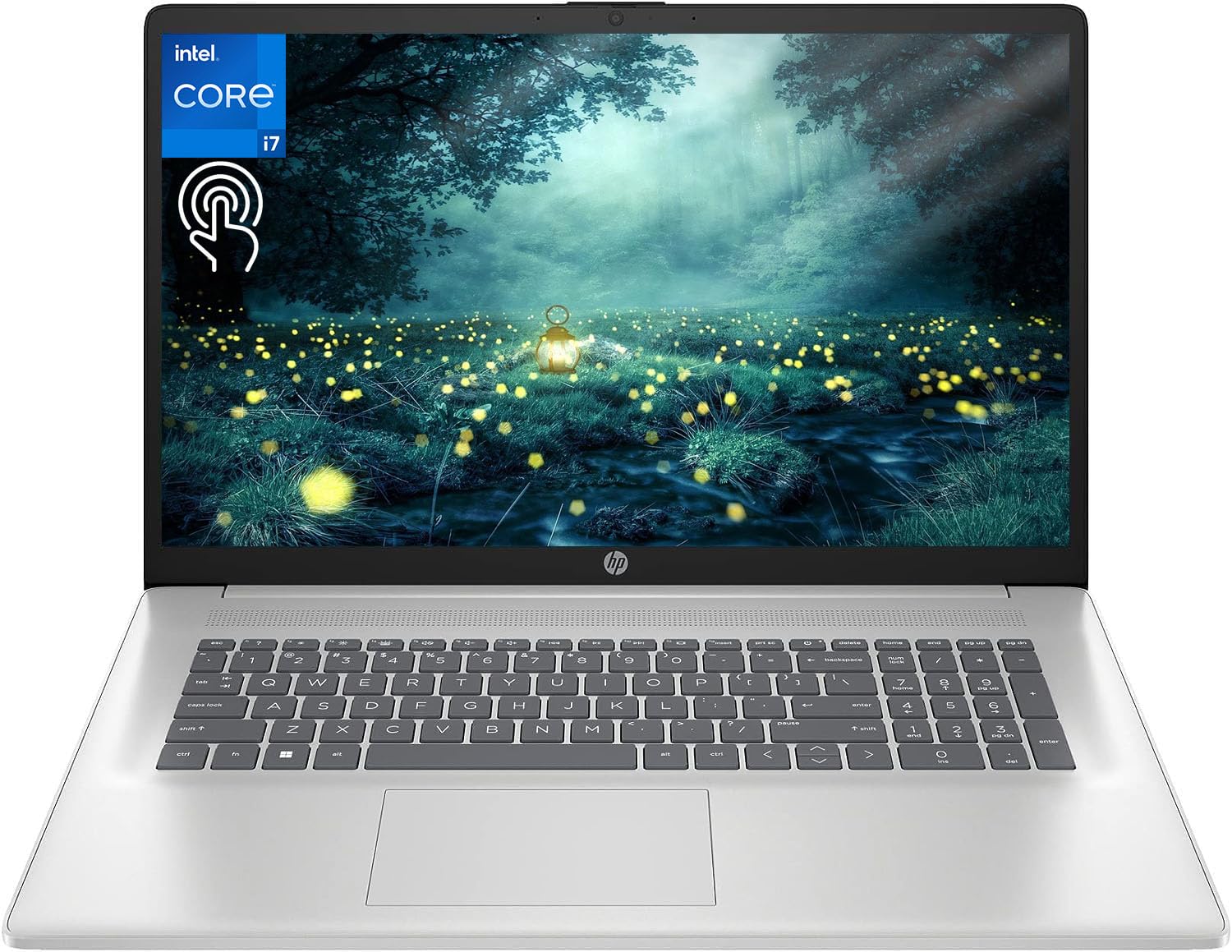 HP Laptop 2023 Newest, 17.3" HD+ Touchscreen, Intel Core i7 1355U (10 cores), 32GB RAM, 1TB SSD, Intel Iris Xe Graphics, Wi-Fi 6, Bluetooth, Backlit Keyboard, Numeric Keypad, Windows 11 Home