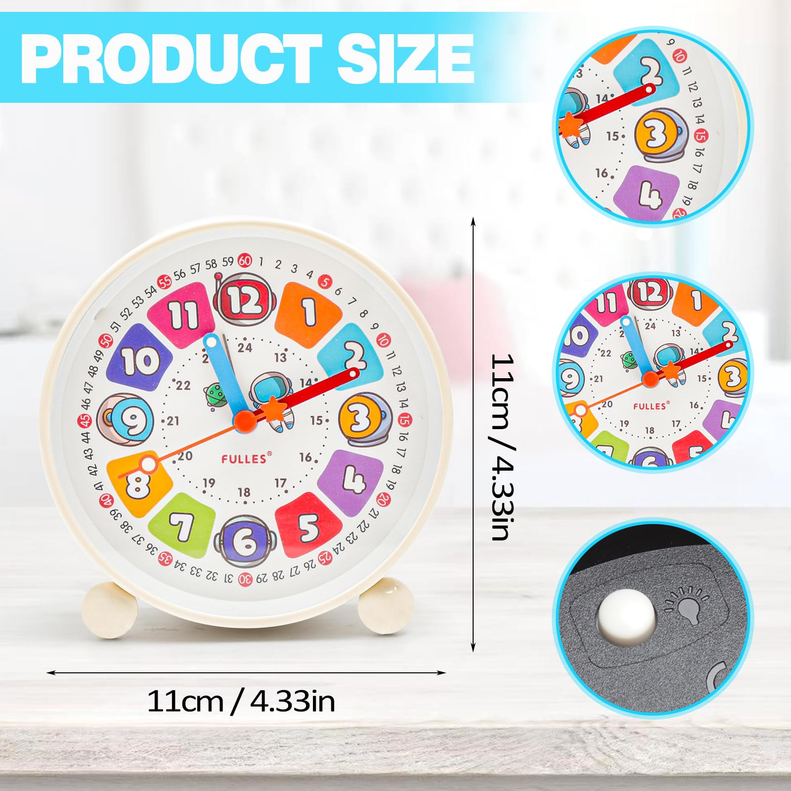 HENGBIRD Réveil Enfant Lumière Nocturne – Réveil Éducatif 24h pour Chambre Enfant
