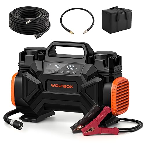 WOLFBOX HyperFlow60D Portable Air Compressor 60-Minute product photo (Tire Inflators) — ScooterReviewPro review