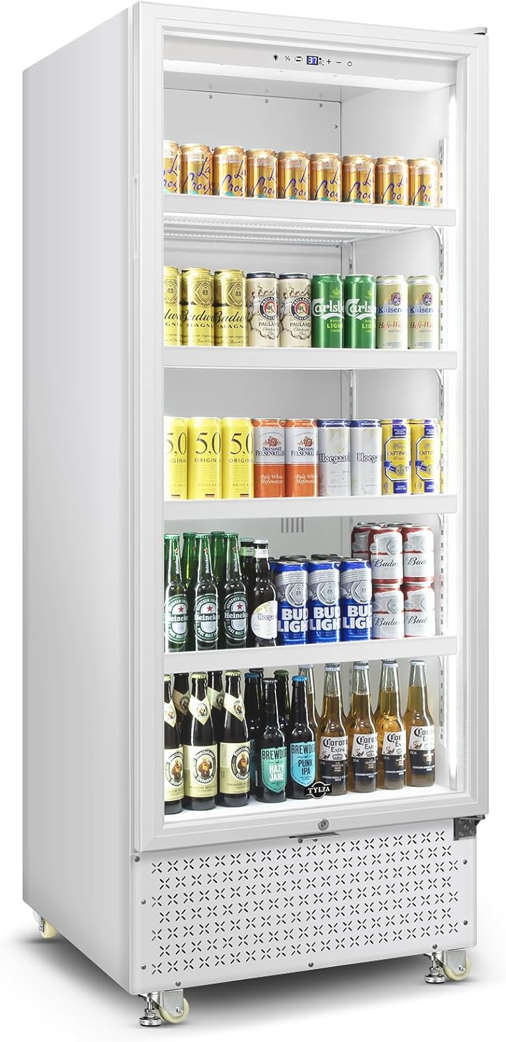 Amazon.com: Tylza Commercial Refrigerator with Glass Door Display ...