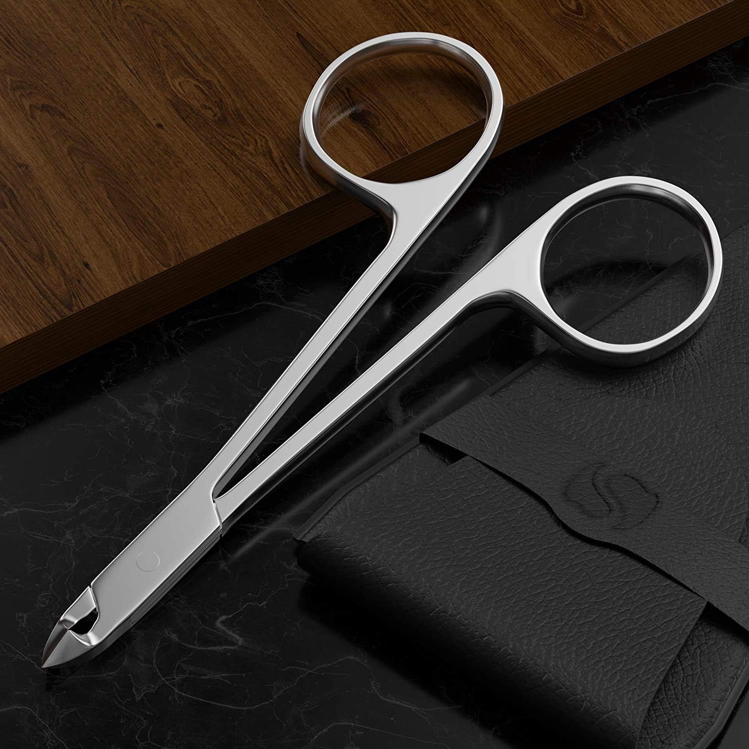 Suvorna Cuticle Scissors, Silver, Sicssors Style Design 4" - Image 4