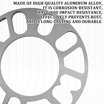 Hubcentric Wheel Spacers 2 Pack Separadores De Rines Wheel Adapters & Spacers for Car 4x100 4x108 4x110 4x114.3 5x4.5 5x112 Fits 4 & 5 Lugs Rims98 to 120mm Bolts 0.197 Die Cast Spacer(5mm)