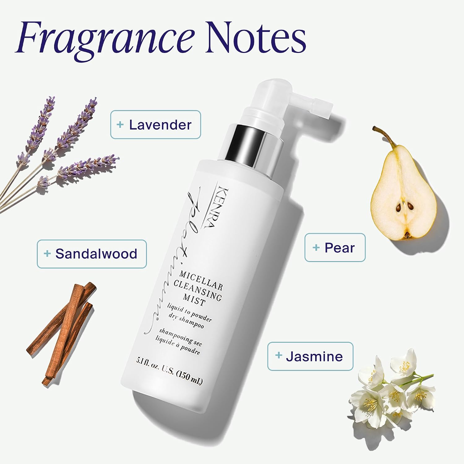 Kenra Platinum Micellar Cleansing Mist | Dry Shampoo Mist | Cleanses Roots, Absorbs Oil and Neutralizes Odor | Refresh and Extend your Style | 5.1 fl. Oz | (2-Pack)