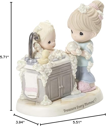 Miniatura 6 de Precious Moments 192018 Treasure Every Moment - Figura de porcelana de bisque para mamá y bebé