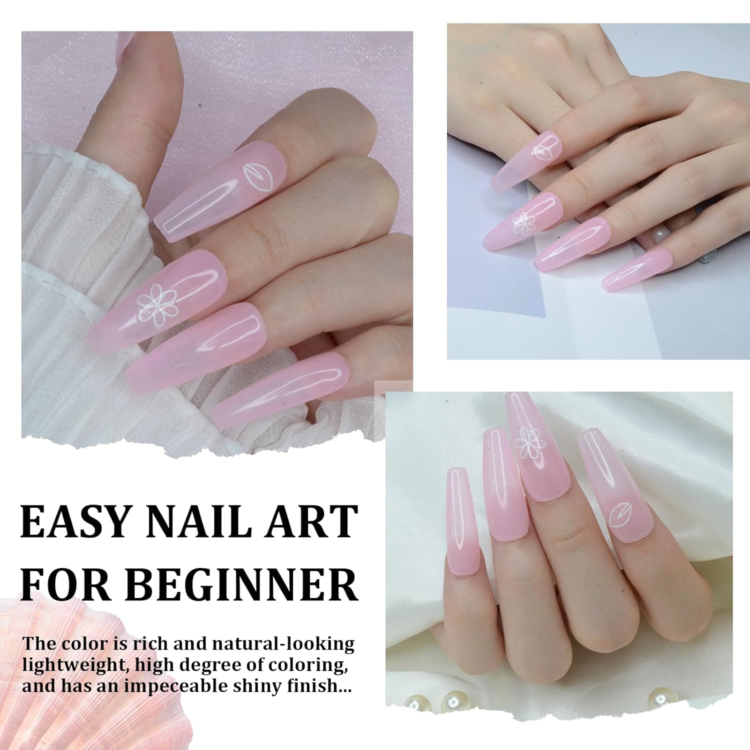 1 Oz/28g Pink Dip Powder, Neutral Nail Dipping Powder for Long-lasting 28 Days  Dip Nail Art French Manicure Nail Starter & Professional Home DIY Salon Use, No Needed Nail Lamp Curing