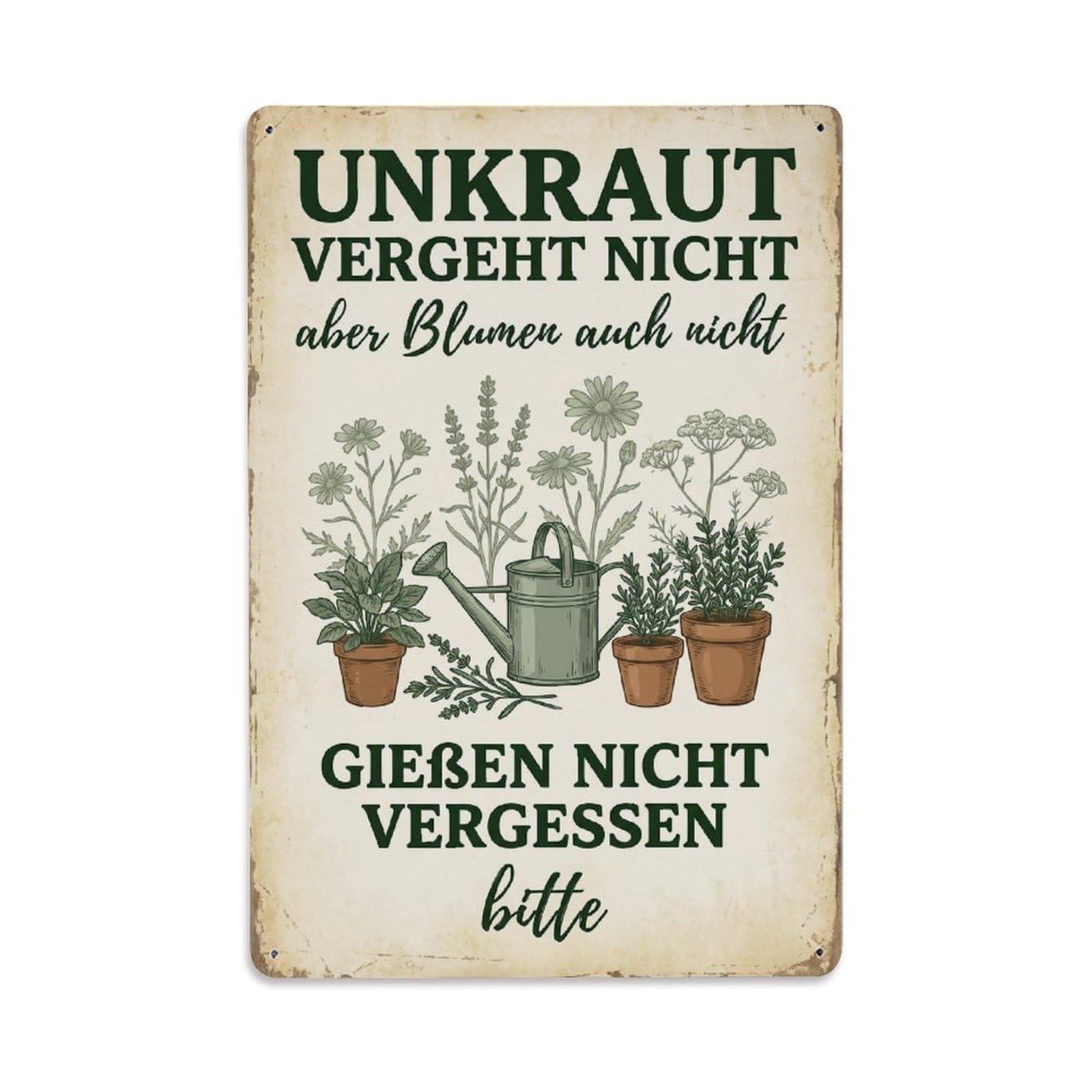Vintage Funny Weeds Cheerful Terrace Metal Tin Sign Plaque Wall Decor for Cafe, Club Bar, Office, Garden Metal Poster 8x12Inch