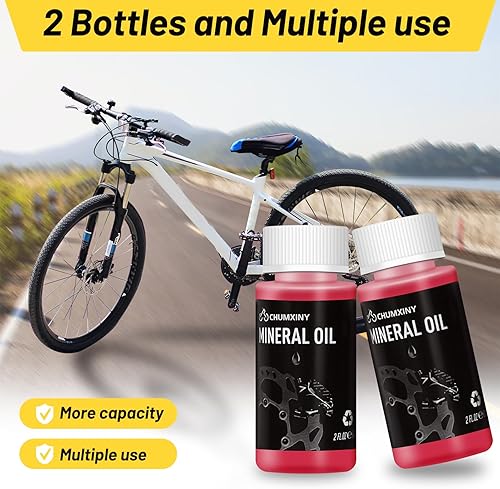 Miniatura 2 de Kit de purga de frenos para frenos de disco hidráulicos SHIMANO, TEKTRO, incluye líquido de frenos mineral de alto rendimiento (4.1 fl oz)