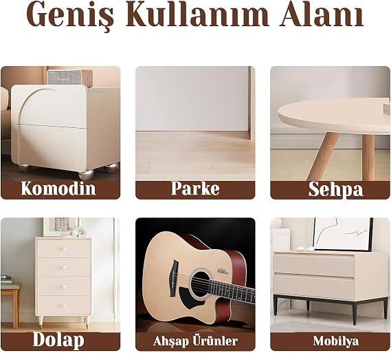Ahşap Parke Tamir Macunu TİK Renk Mobilya Masa Dolgu Çatlak Çizik Giderici 125 ML Kullanıma Hazır